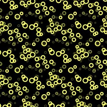 Light yellow vector seamless background with bubbles. Blurred bubbles on abst Stock Illustration