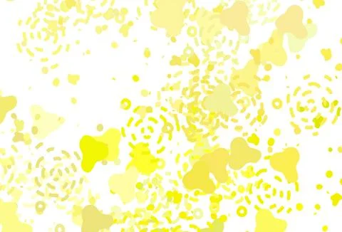 Light Yellow vector texture with abstract forms. Stock Illustration