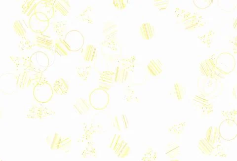 Light Yellow vector texture with triangular style with circles. Stockillustratie