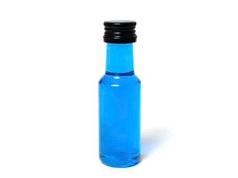 Lightblue bottle on white background Stock Photos