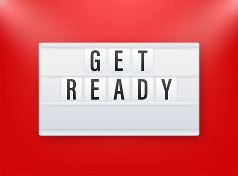 Lightbox with Get ready. Lightbox banner. Web design. Vector stock illustration Stock-Illustration