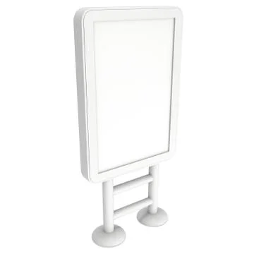 Lightbox LCD screen floor stand. Stock Illustration