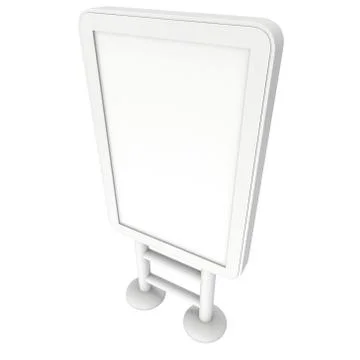 Lightbox LCD screen floor stand. Stock Illustration
