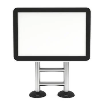 Lightbox LCD screen floor stand. Stock Illustration