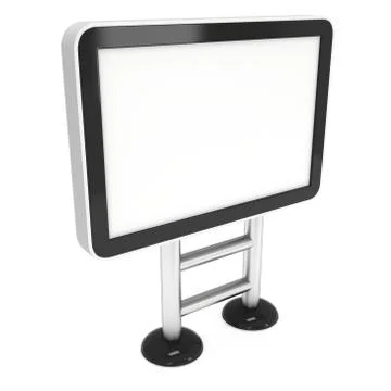 Lightbox LCD screen floor stand. Stock Illustration