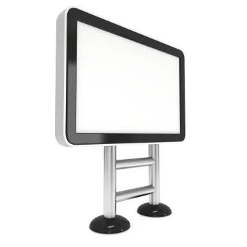 Lightbox LCD screen floor stand. Stock Illustration
