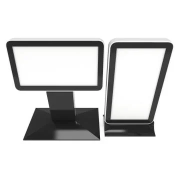 Lightbox LCD screen floor stand. Stock Illustration