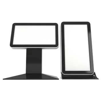 Lightbox LCD screen floor stand. Stock Illustration
