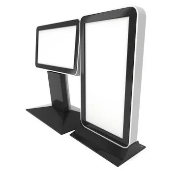 Lightbox LCD screen floor stand. Stock Illustration