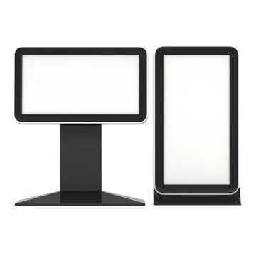 Lightbox LCD screen floor stand. Stock Illustration