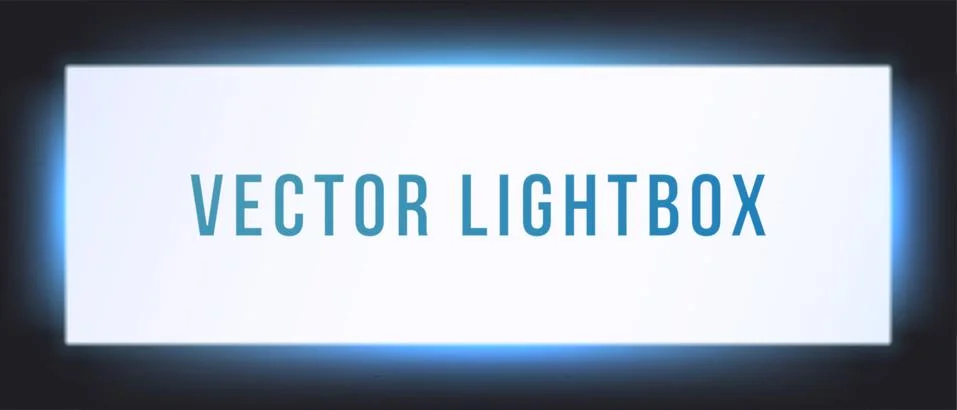 Lightbox sign box mockup. Vector illuminated signage signage light box signbo Illustrazione stock