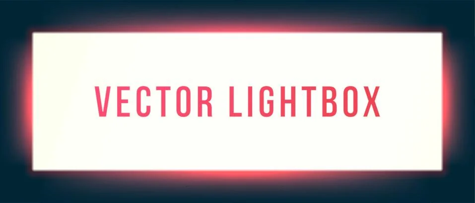 Lightbox sign box mockup. Vector illuminated signage signage light box signbo Stock Illustration