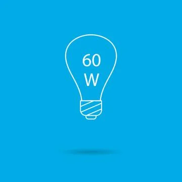 Lightbulb of 60W Stock Illustration