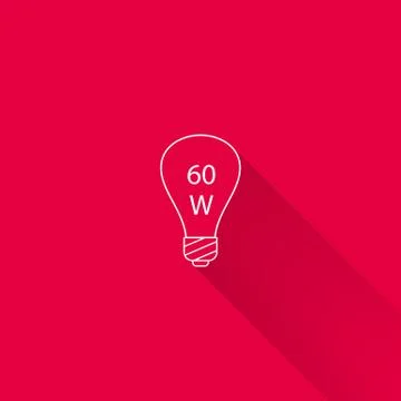 Lightbulb of 60W 스톡 일러스트