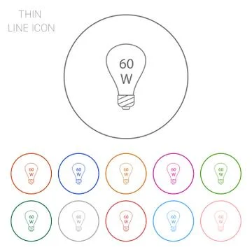 Lightbulb of 60W Stock Illustration