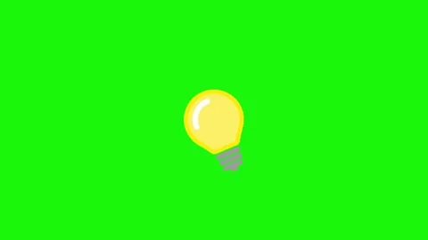 Lightbulb animation on green screen Vídeo Stock 334772749