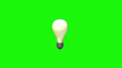 Lightbulb animation on green screen Видео 334773783