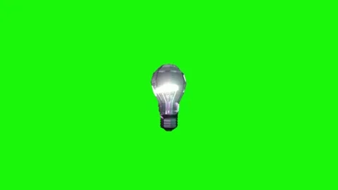 Lightbulb animation on green screen 動画素材 334773797