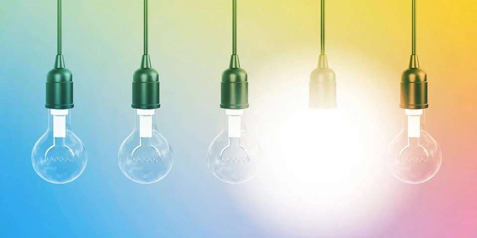 Lightbulb Background Stock Illustration