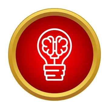 Lightbulb brain conceptualizing a new creative idea Stock Illustration