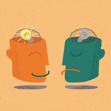 Lightbulb Brain Idea for Ideas or Inspiration , eps10 vector format Stock Illustration