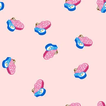 Lightbulb brainstorm isometric icon seamless pattern Illustrazione stock