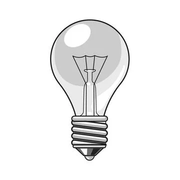 Lightbulb cartoon vector illustration Stock Illustration