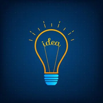 Lightbulb creative idea and brainstorm concept Stock Illustration