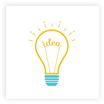 Lightbulb creative idea and brainstorm concept Stock Illustration