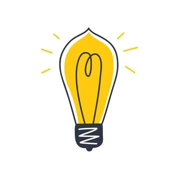 Lightbulb creative idea Stock Illustration