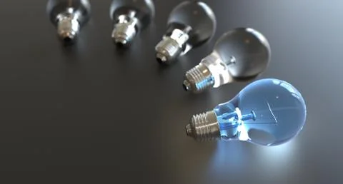 Lightbulb Creative Idea Stand Out From Crowd Photos