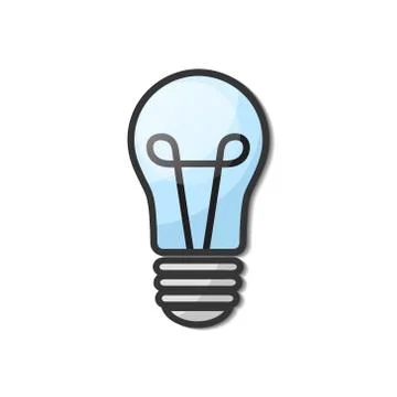 Lightbulb - creative sketch draw vector illustration. Electric lamp logo sign Stock Illustration