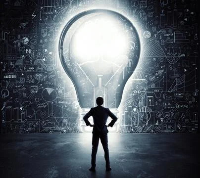 Lightbulb door Stock Photos