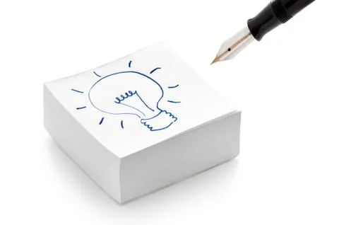 Lightbulb drawing Stock Photos