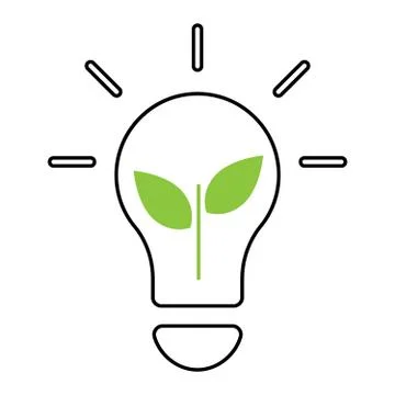 Lightbulb ecology concept. Vector illustration Illustrazione stock