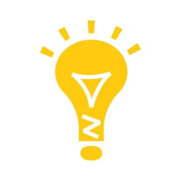 Lightbulb in exclamation mark shape Stock Illustration