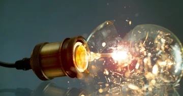 Lightbulb exploding super slow motion shot with Phantom Flex Stock Footage 85651732