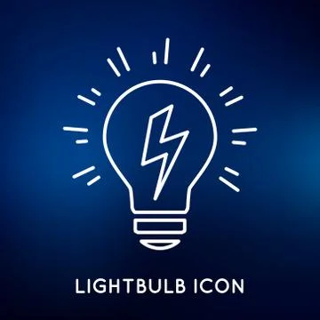 Lightbulb on flash icon Stock Illustration