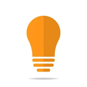 Lightbulb. Flat style icon of utilities. Symbol of light. Vector illustration. Stock Illustration
