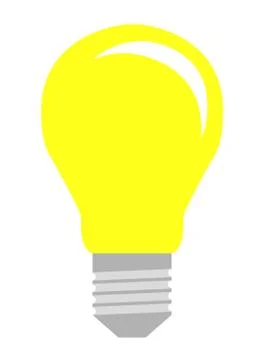 Lightbulb in flat style Stock Illustration