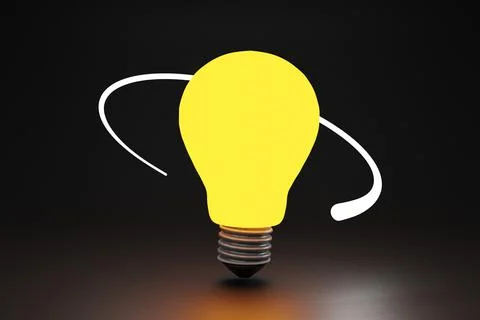 Lightbulb floating . idea tip education, knowledge creates ideas concept,abst Stock Illustration