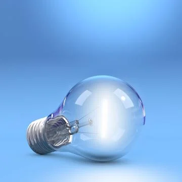 Lightbulb on floor Stock Illustration