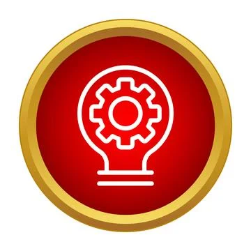 Lightbulb with gear inside representing innovation and idea process 스톡 일러스트