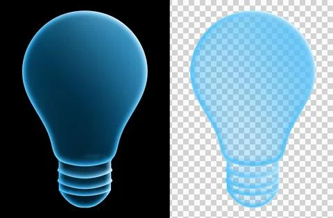 Lightbulb Glowing Blue Illumination Concept for Innovation Creativity Energy Stockillustratie