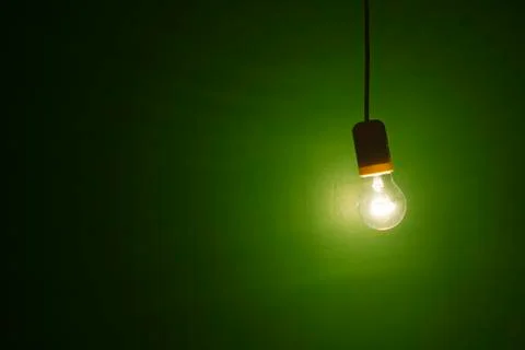 Lightbulb hanging Stock Photos