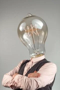 Lightbulb Head Stock Illustration
