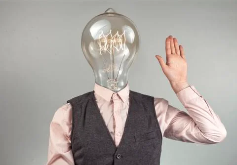 Lightbulb Head Stock Illustration