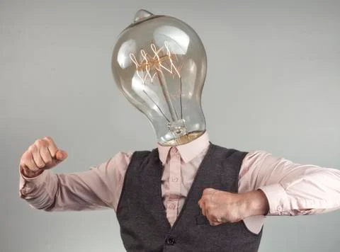 Lightbulb Head Stock Illustration