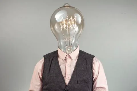 Lightbulb Head Stock Illustration