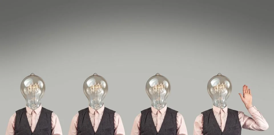 Lightbulb Heads Stock Illustration
